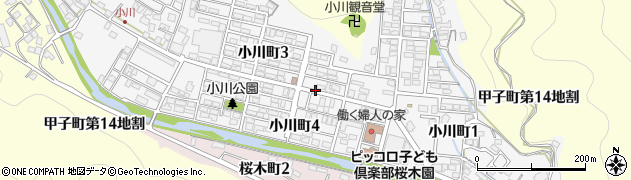 岩手県釜石市小川町周辺の地図