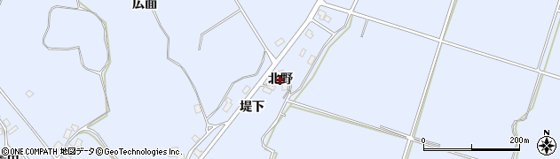 秋田県にかほ市田抓（北野）周辺の地図