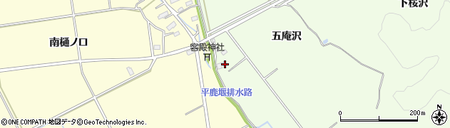 秋田県横手市外目五庵沢周辺の地図