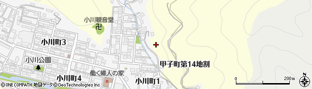 岩手県釜石市甲子町第１４地割周辺の地図