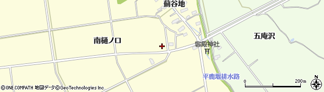 秋田県横手市平鹿町醍醐（南樋ノ口）周辺の地図