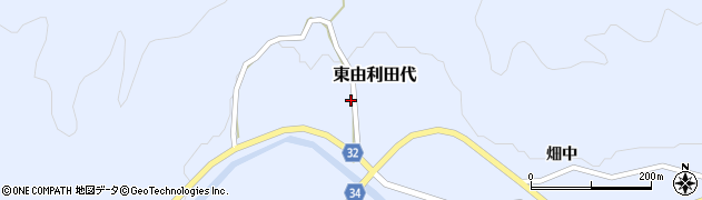秋田県由利本荘市東由利田代周辺の地図