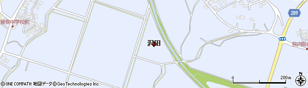 秋田県にかほ市院内（沢田）周辺の地図