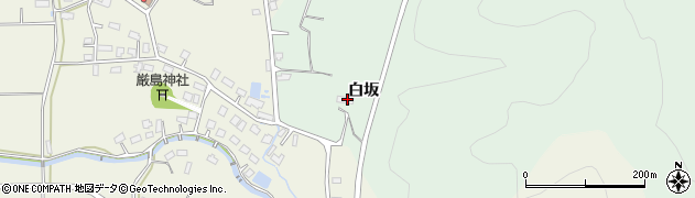 秋田県横手市大屋新町白坂周辺の地図