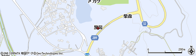 秋田県にかほ市院内（黒潟）周辺の地図