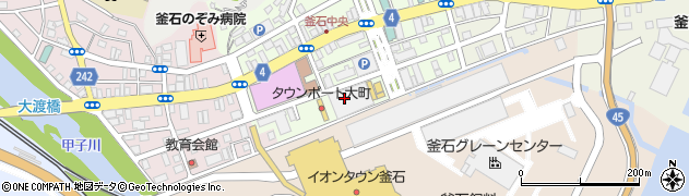 釜石市役所　釜石大町駐車場周辺の地図