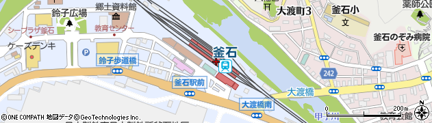 釜石駅周辺の地図