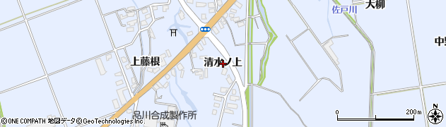 秋田県横手市平鹿町中吉田（清水ノ上）周辺の地図
