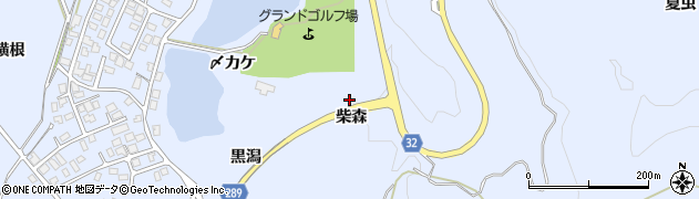 秋田県にかほ市院内（柴森）周辺の地図