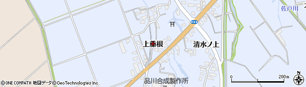 秋田県横手市平鹿町中吉田（上藤根）周辺の地図