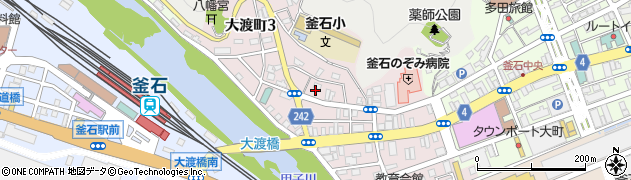 岩手県釜石市大渡町周辺の地図