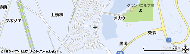 秋田県にかほ市院内上横根59周辺の地図