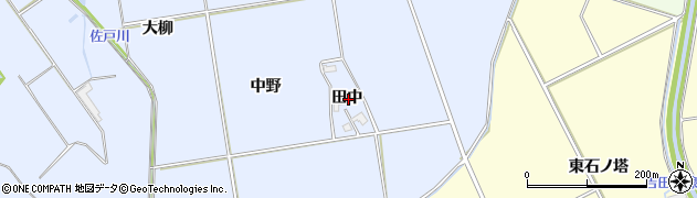 秋田県横手市平鹿町中吉田田中周辺の地図