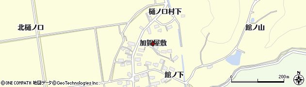 秋田県横手市平鹿町醍醐（加賀屋敷）周辺の地図