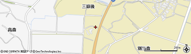 秋田県にかほ市黒川（三嶽後）周辺の地図