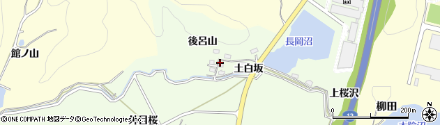 秋田県横手市外目（後呂山）周辺の地図