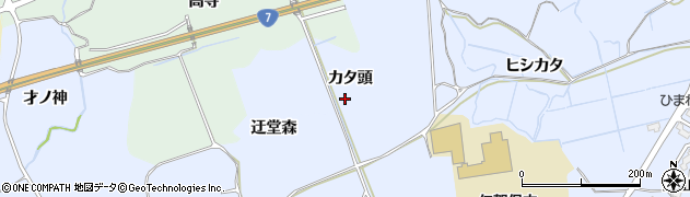 秋田県にかほ市院内（カタ頭）周辺の地図