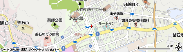 釜石美容院周辺の地図
