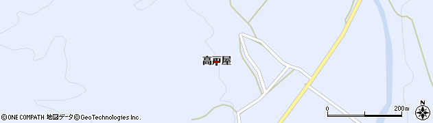 秋田県由利本荘市東由利田代（高戸屋）周辺の地図