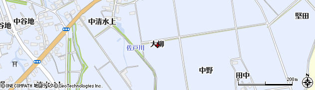 秋田県横手市平鹿町中吉田大柳周辺の地図