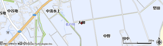 秋田県横手市平鹿町中吉田（大柳）周辺の地図