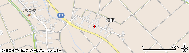 秋田県横手市平鹿町浅舞（沼下）周辺の地図
