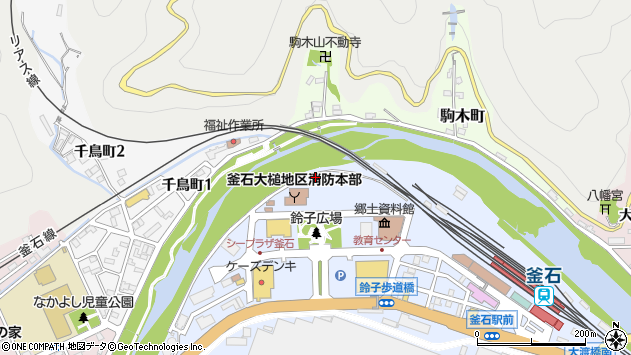 〒026-0031 岩手県釜石市鈴子町の地図
