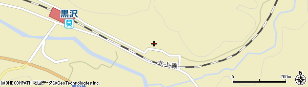 秋田県横手市山内黒沢蒲坂周辺の地図