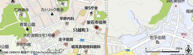 岩手県釜石市周辺の地図