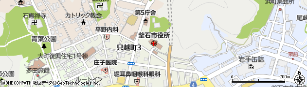 岩手県釜石市周辺の地図