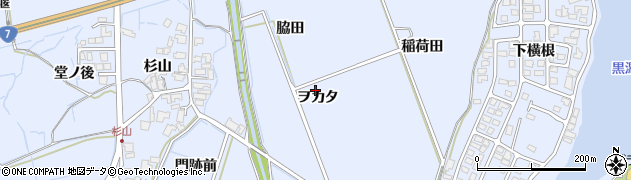 秋田県にかほ市院内ヲカタ周辺の地図