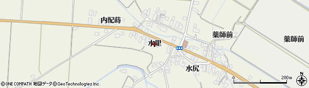 秋田県横手市雄物川町東里（水里）周辺の地図