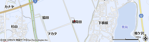 秋田県にかほ市院内（稲荷田）周辺の地図
