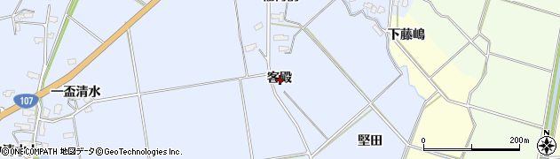 秋田県横手市平鹿町中吉田客殿周辺の地図