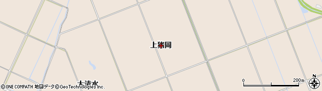 秋田県横手市平鹿町浅舞（上猪岡）周辺の地図