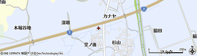 秋田県にかほ市院内カナヤ8周辺の地図