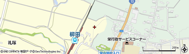 秋田県横手市柳田柳田周辺の地図