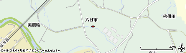 秋田県にかほ市三森（六日市）周辺の地図