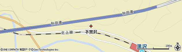 秋田県横手市山内黒沢（下黒沢）周辺の地図