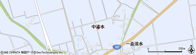秋田県横手市平鹿町中吉田（中清水）周辺の地図