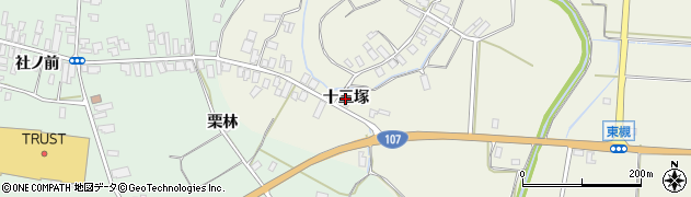 秋田県横手市雄物川町東里（十三塚）周辺の地図