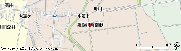 秋田県横手市雄物川町南形周辺の地図