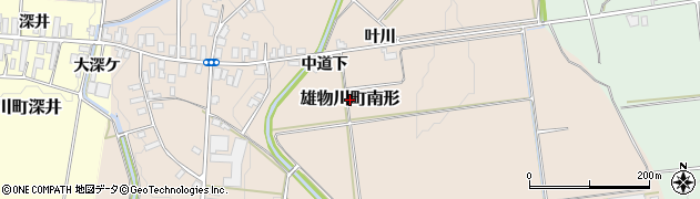 秋田県横手市雄物川町南形周辺の地図