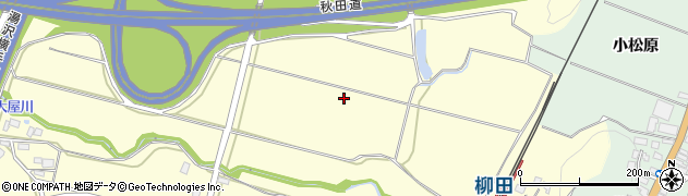 秋田県横手市柳田周辺の地図
