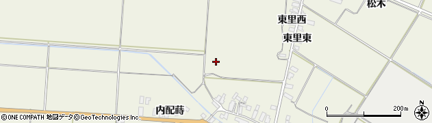 秋田県横手市雄物川町東里周辺の地図