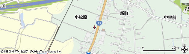 秋田県横手市大屋新町小松原周辺の地図