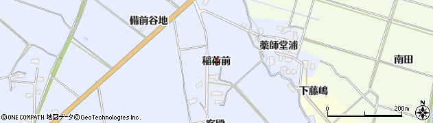 秋田県横手市平鹿町中吉田（稲荷前）周辺の地図