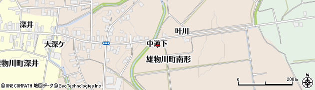 秋田県横手市雄物川町南形中道下周辺の地図