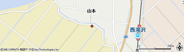 秋田県由利本荘市山本周辺の地図