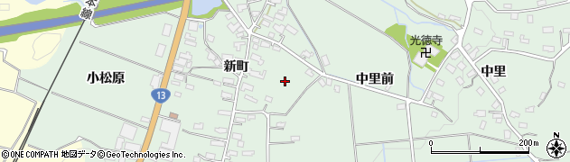 秋田県横手市大屋新町（新町）周辺の地図